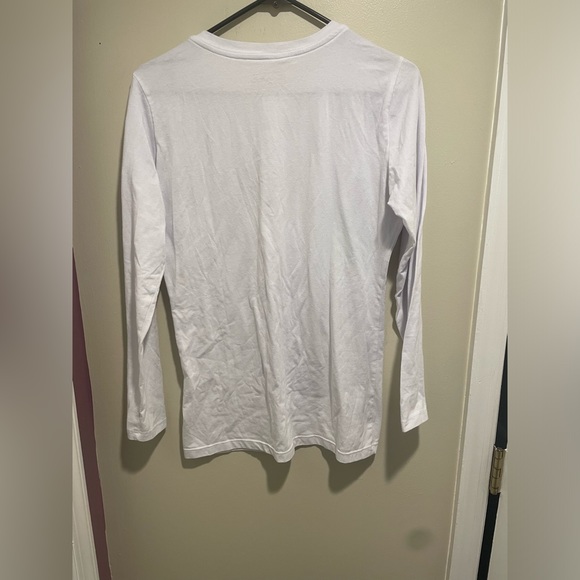 Butter-Soft Long Sleeve White T-Shirt - Picture 3 of 3